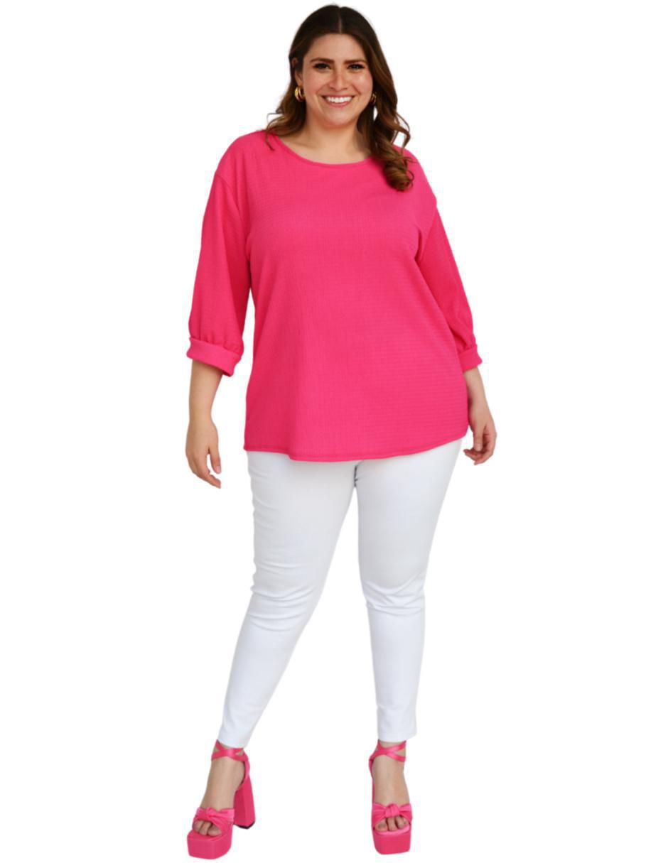Blusa Roman Fashion manga 3/4 para mujer