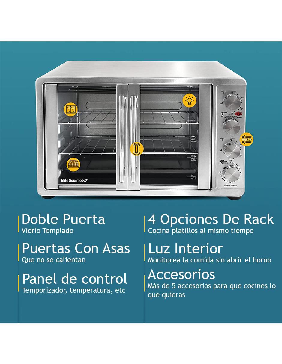 HORNO CONVECCIÓN ETO2530M EL, PLATEADO 2