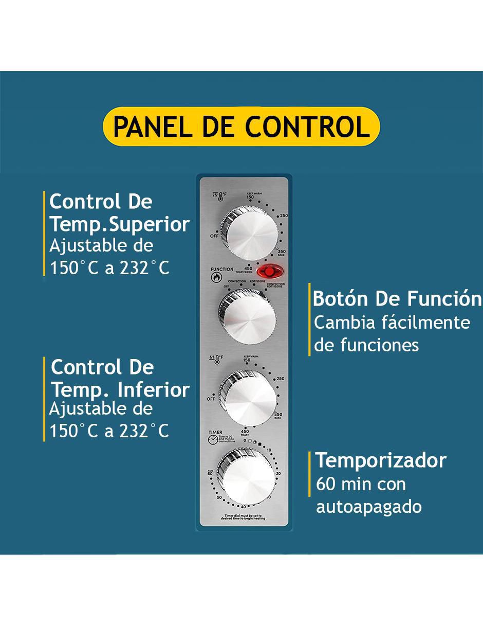 HORNO CONVECCIÓN ETO2530M EL, PLATEADO 3