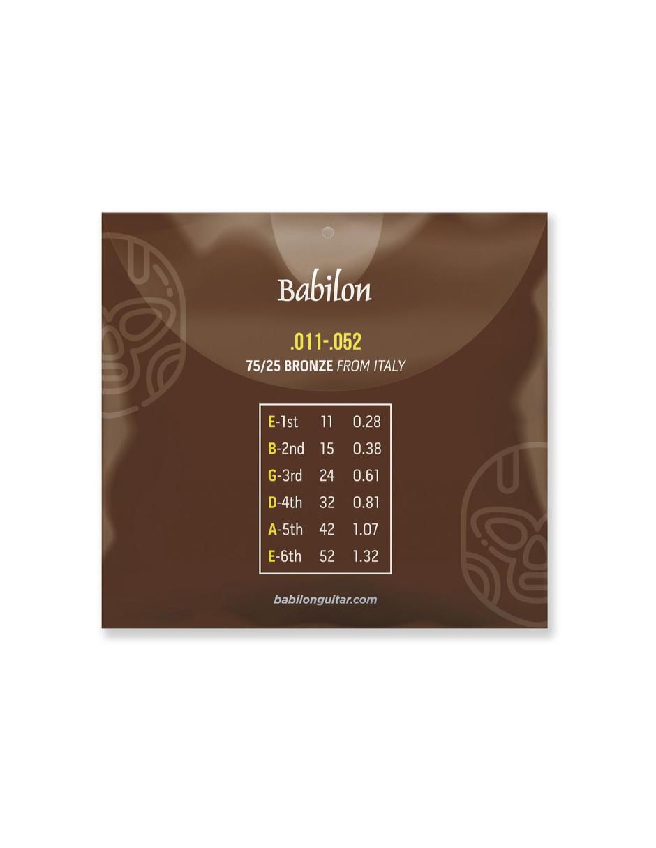 Set Cuerdas para Guitarra Acústica Babilon 0.011-0.052 75/25 EAG-22/011