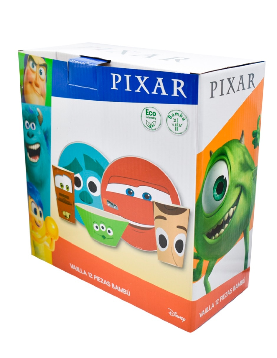 Vajilla infantil disney pixar de mezcla de materiales para 4 personas 2