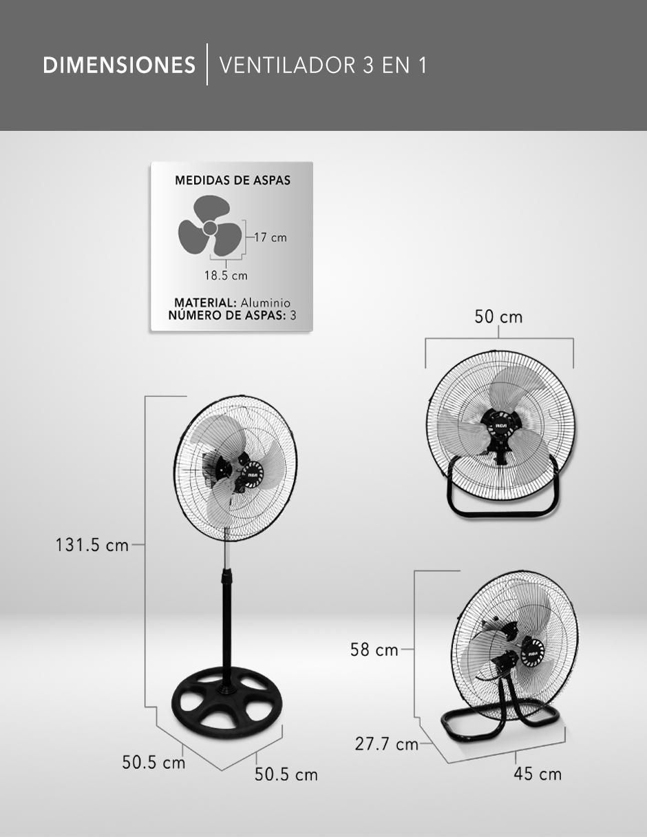 Ventilador 3 en 1 3 velocidades 8