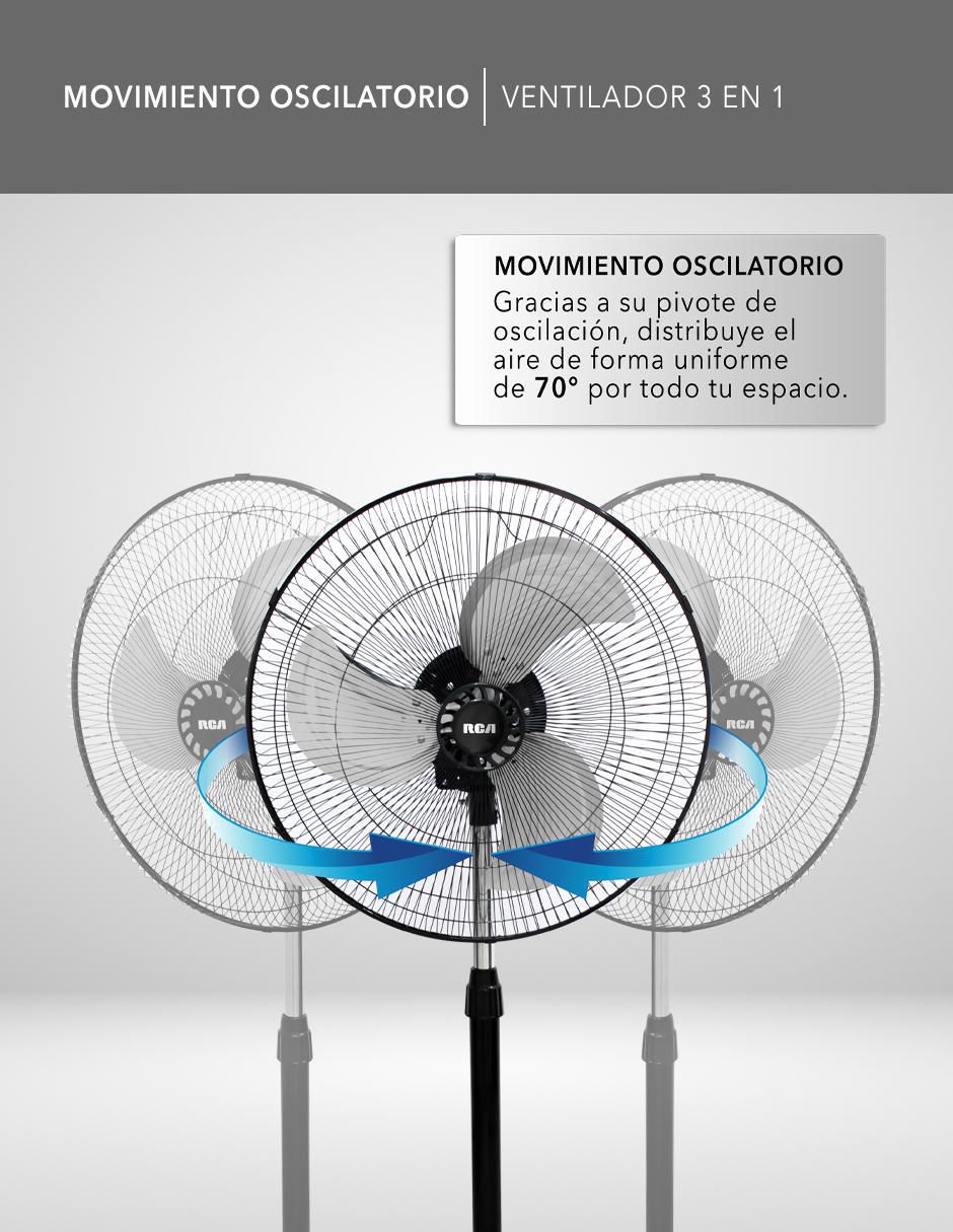 VENTILADOR RC-18B3 3 VELOCI, NEGRO