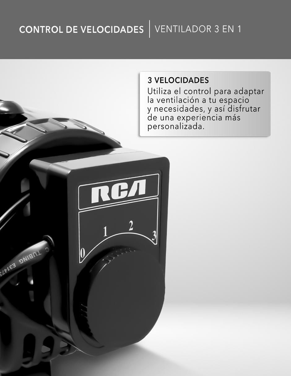 VENTILADOR RC-18B3 3 VELOCI, NEGRO 6