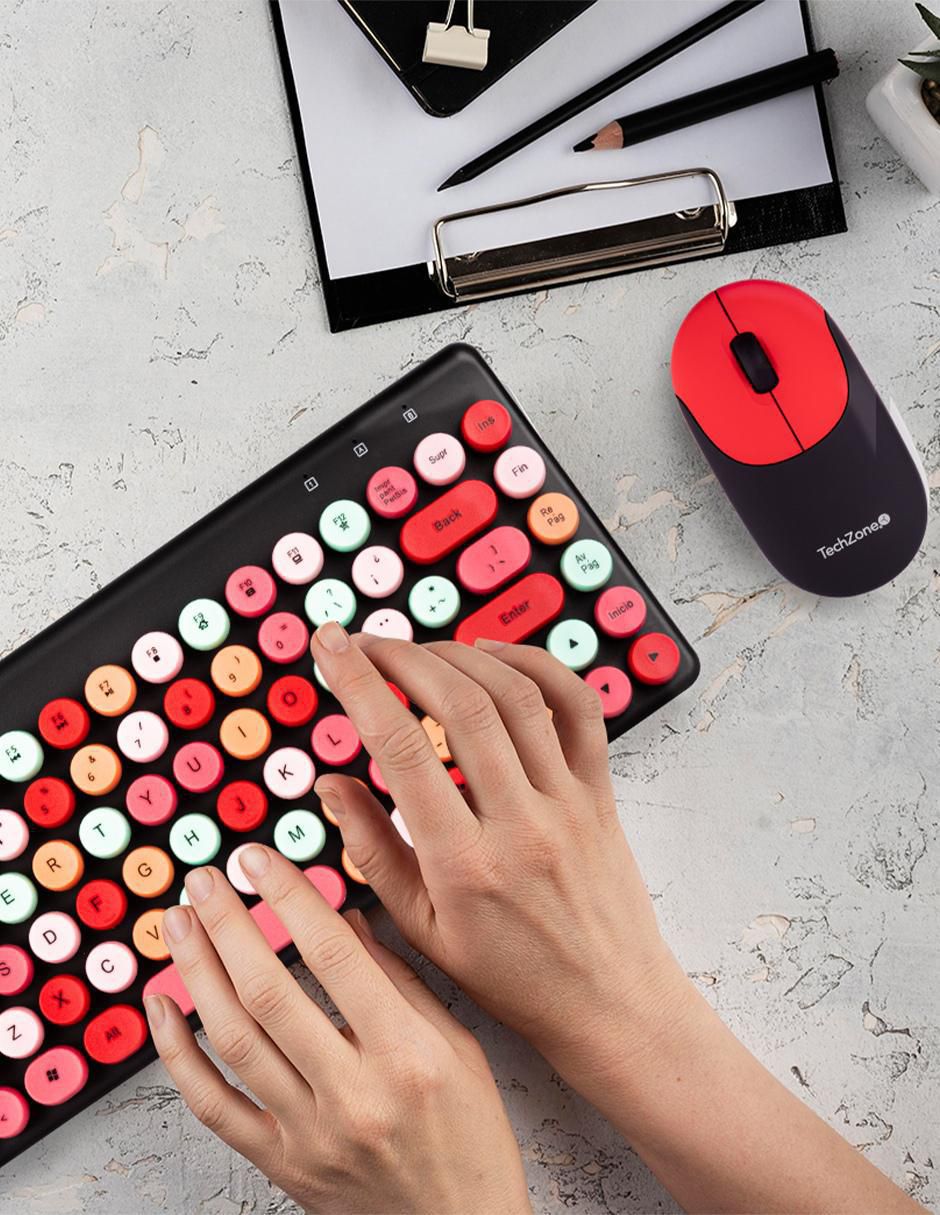Mouse y Teclado Techzone Colors