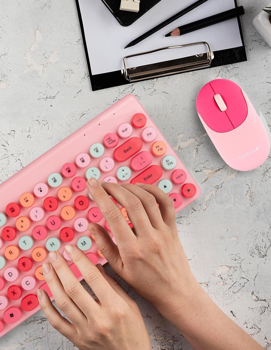 Mouse y Teclado Techzone Colors