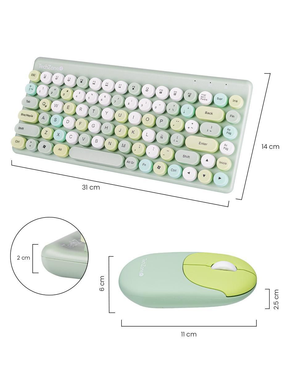 Mouse y Teclado Techzone Colors
