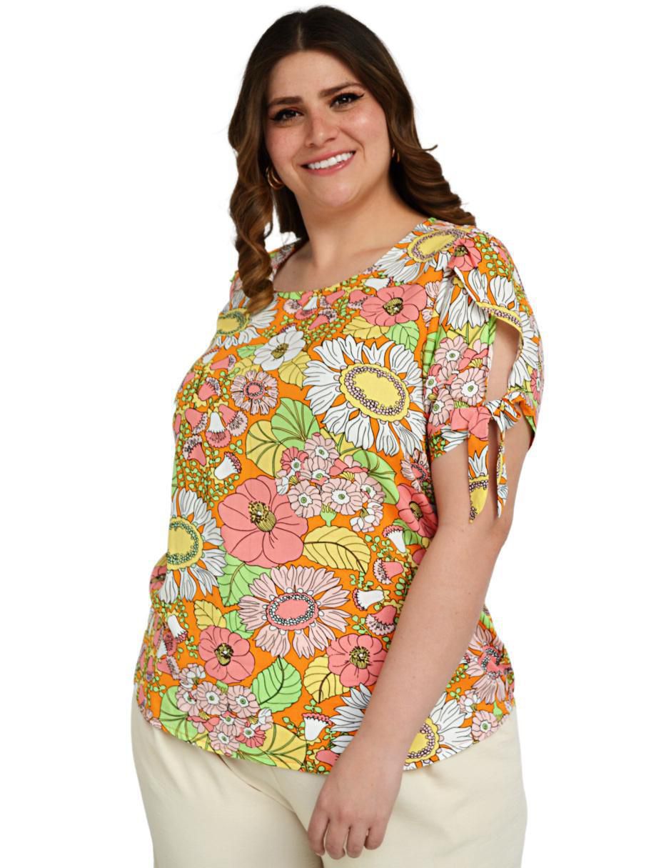 Blusa Roman Fashion manga corta para mujer