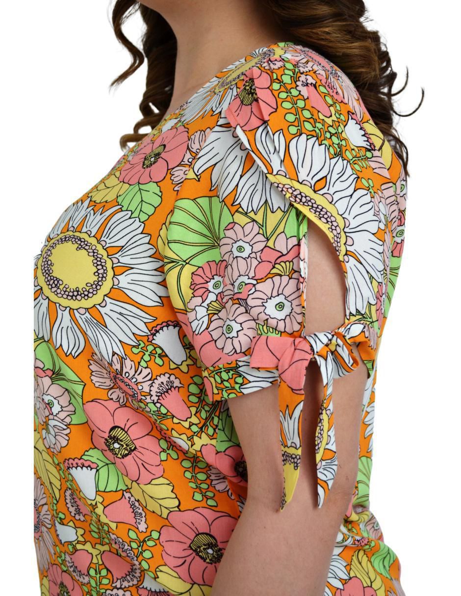 Blusa Roman Fashion manga corta para mujer
