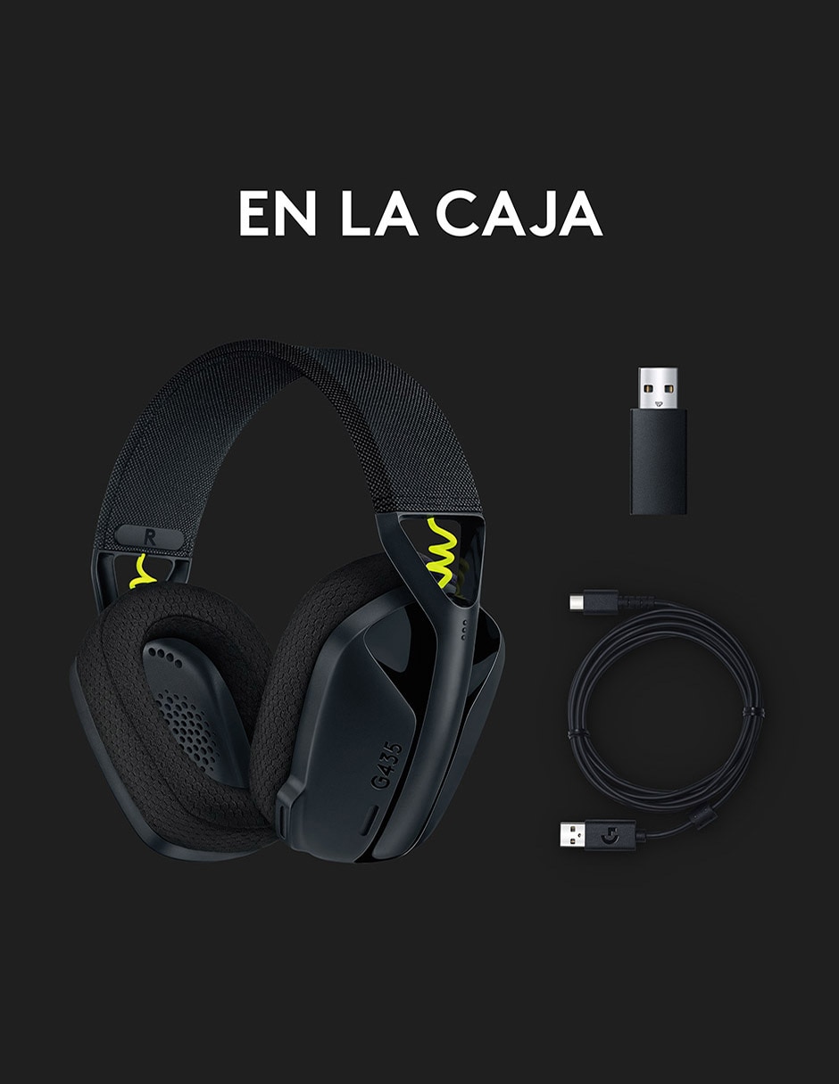 Audífonos gamer Headset Logitech G435 inalámbricos con cancelacion de ruido 9