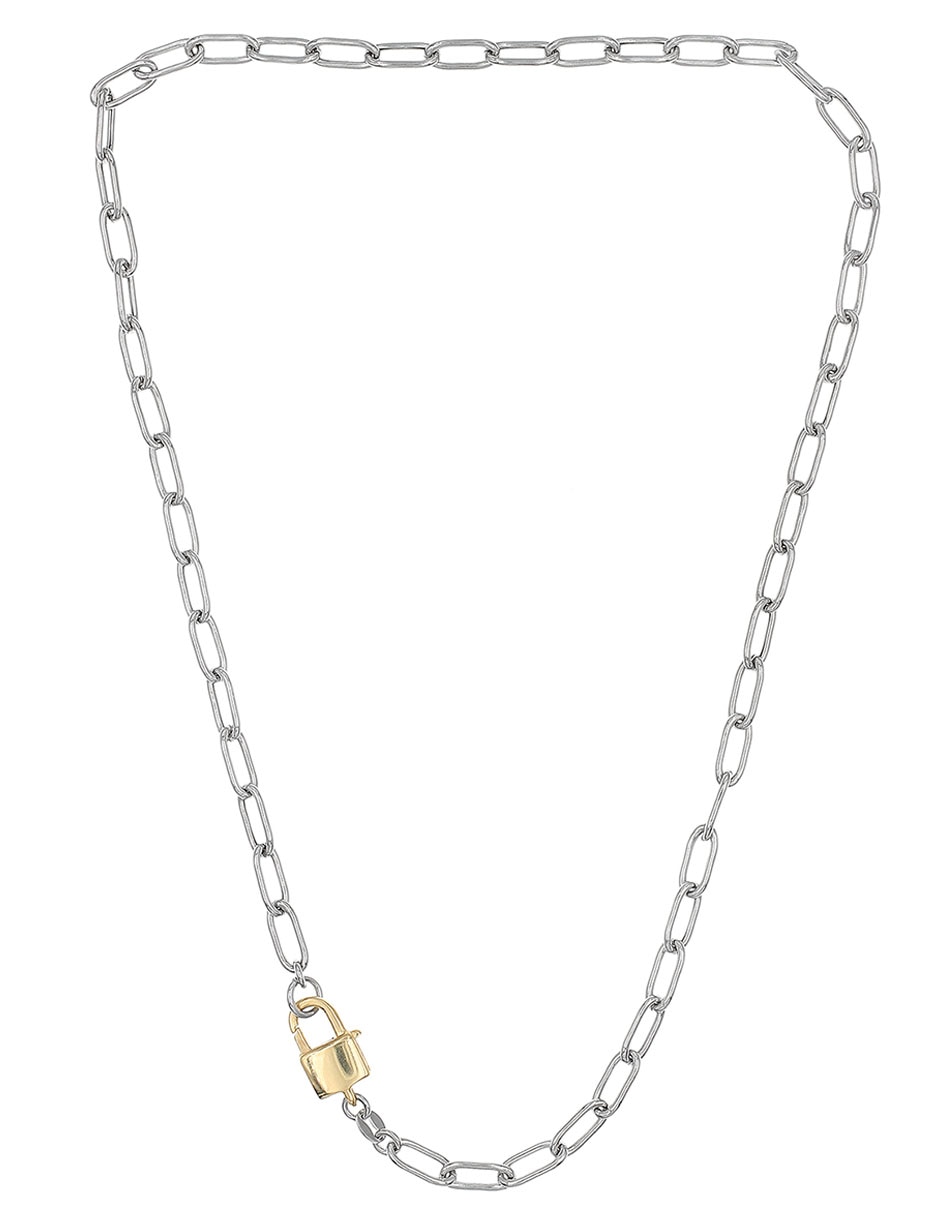 Collar de candado Silvex Spa de plata P 925
