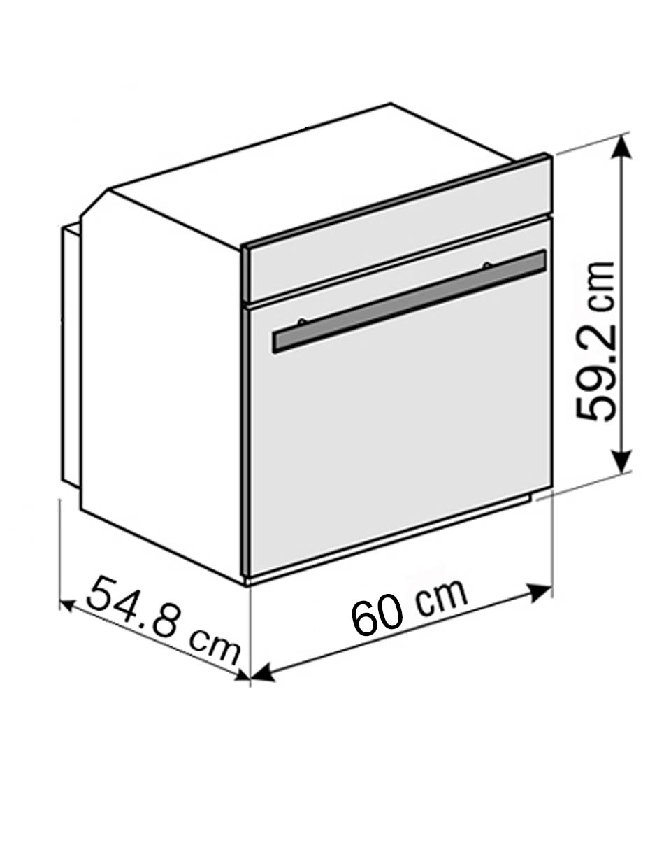 Horno a gas natural Smeg SF6302GVK capacidad 60 L