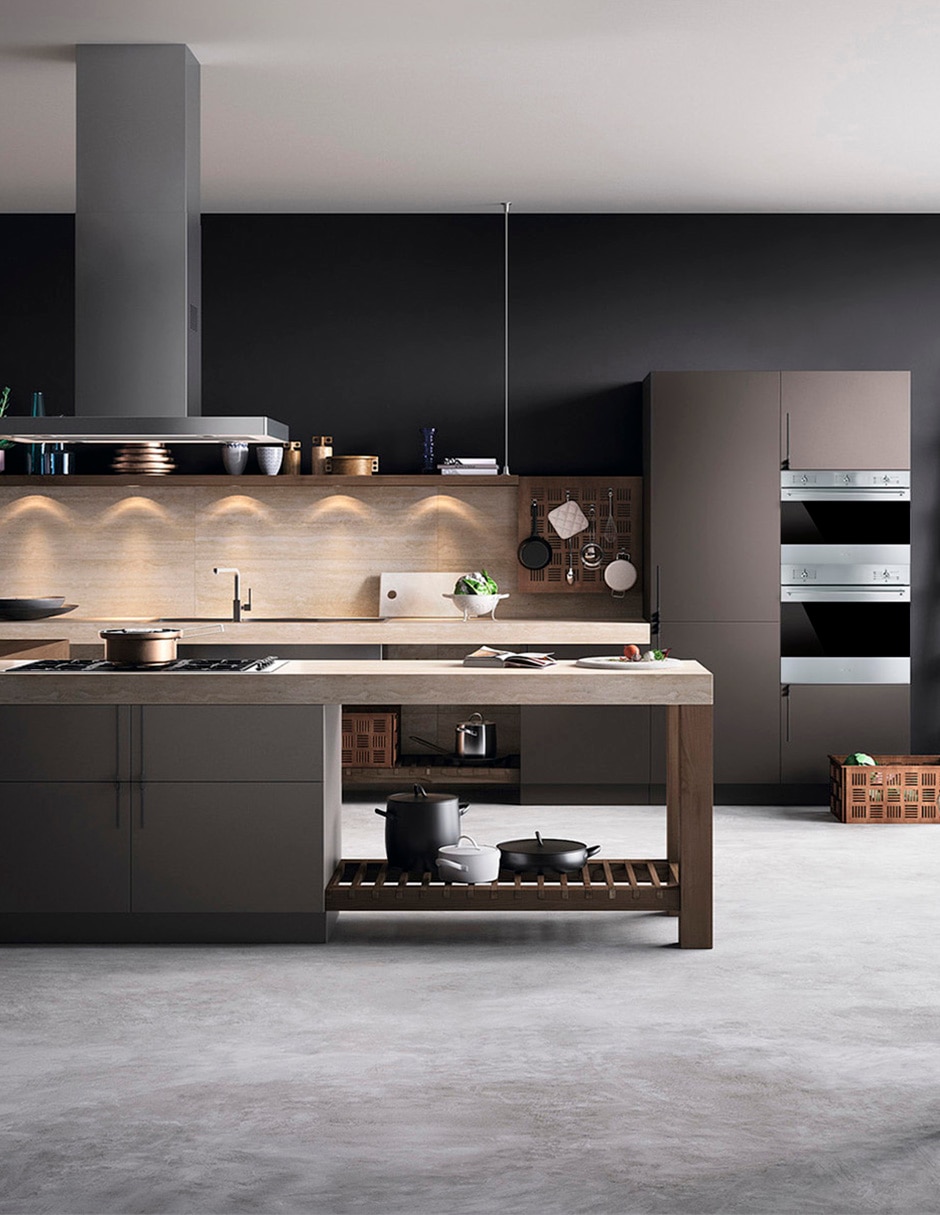 Horno a gas natural Smeg SF6302GVK capacidad 60 L