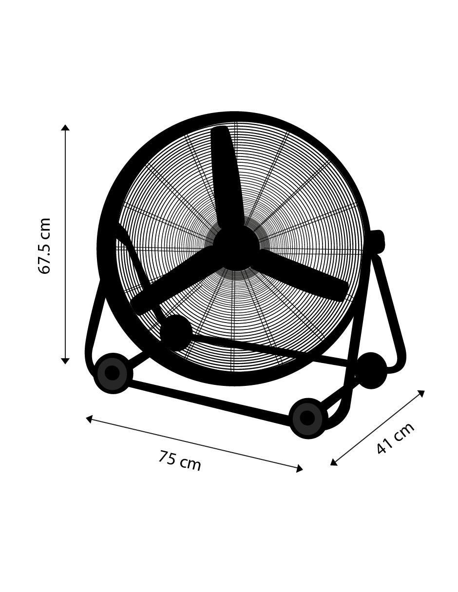 VENTILADOR DE PISO FLR24 KINGSM, NEGROL