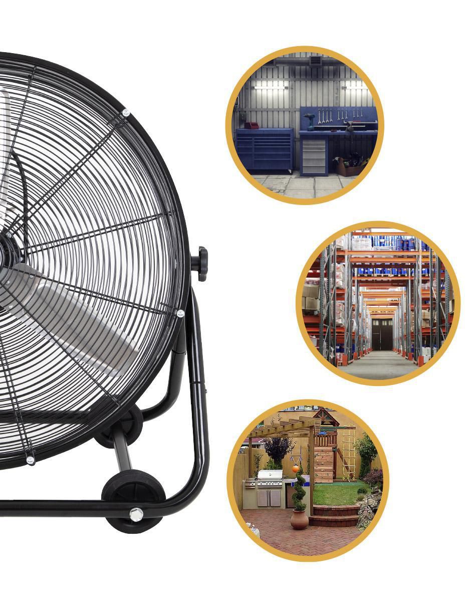 VENTILADOR DE PISO FLR24 KINGSM, NEGROL