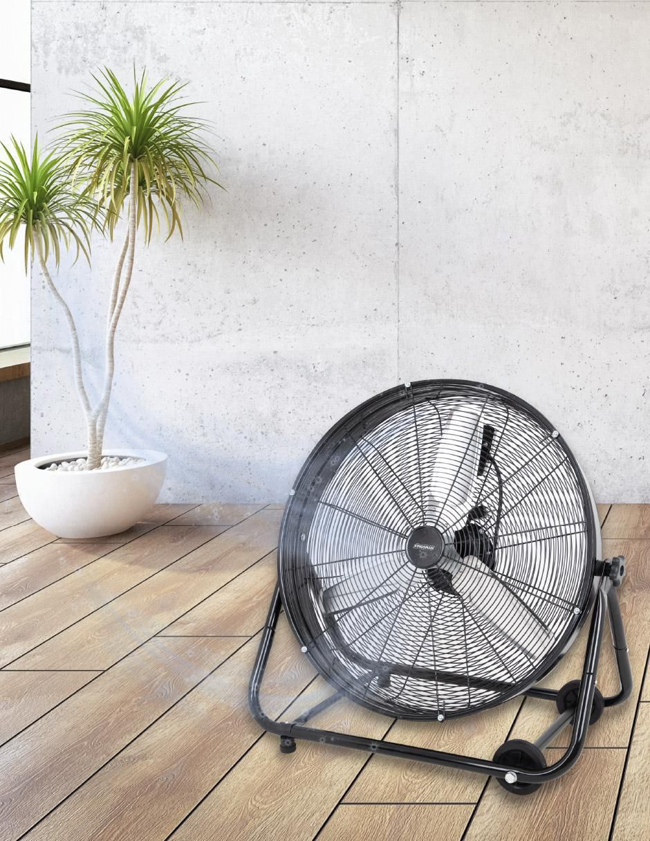 VENTILADOR DE PISO FLR24 KINGSM, NEGROL