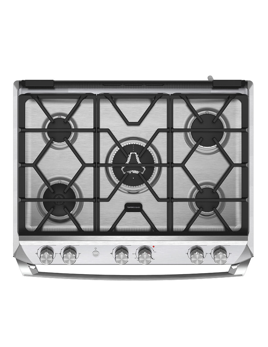 Estufa empotrable a gas lp Ultimate 79.2 cm IO8061GETSS0 de 5 quemadores 11