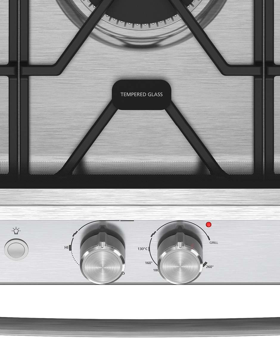 Estufa empotrable a gas lp Ultimate 79.2 cm IO8061GETSS0 de 5 quemadores 10