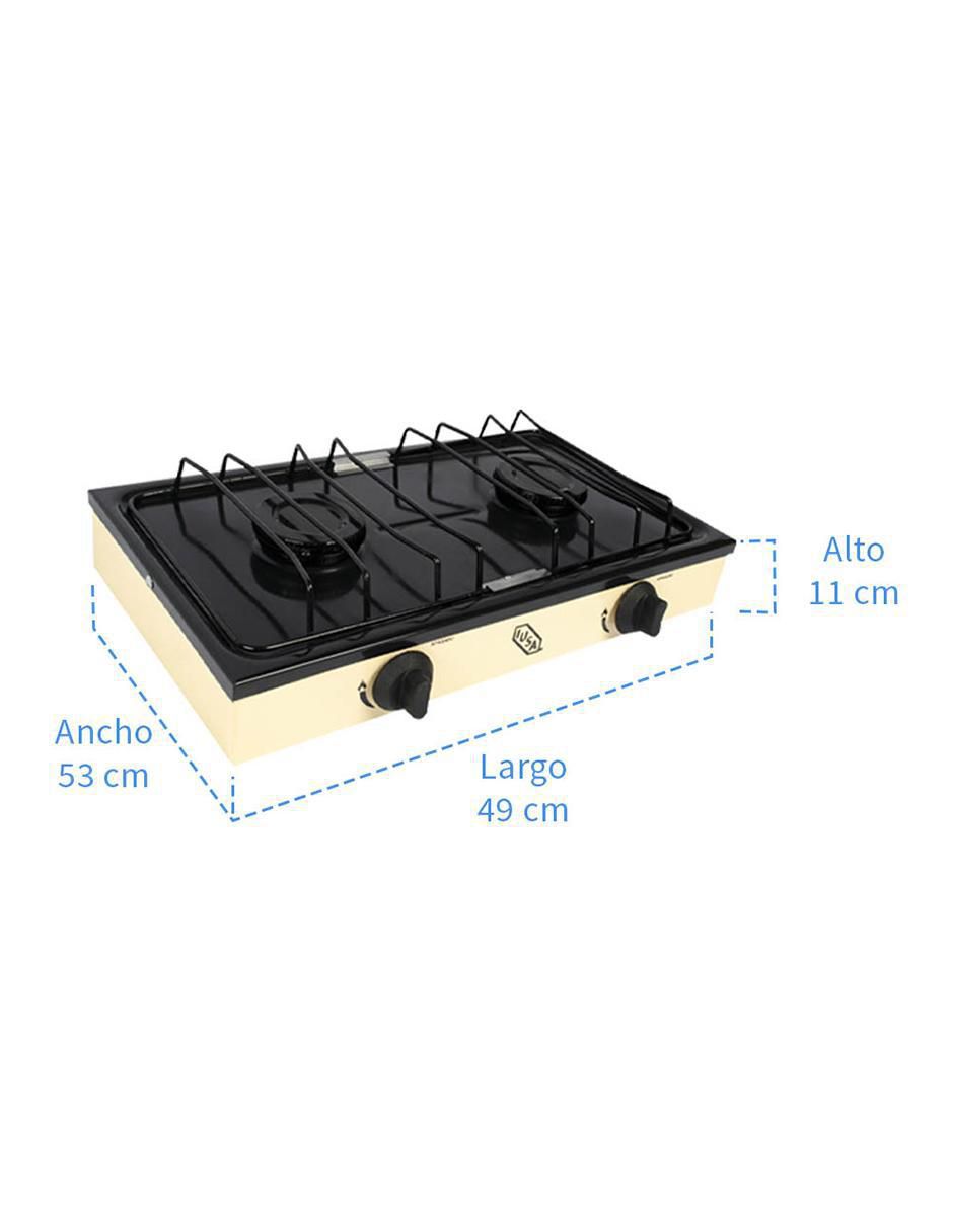 PARRILLA GAS LP 2 QUEMADORES IU, BEIGE 6