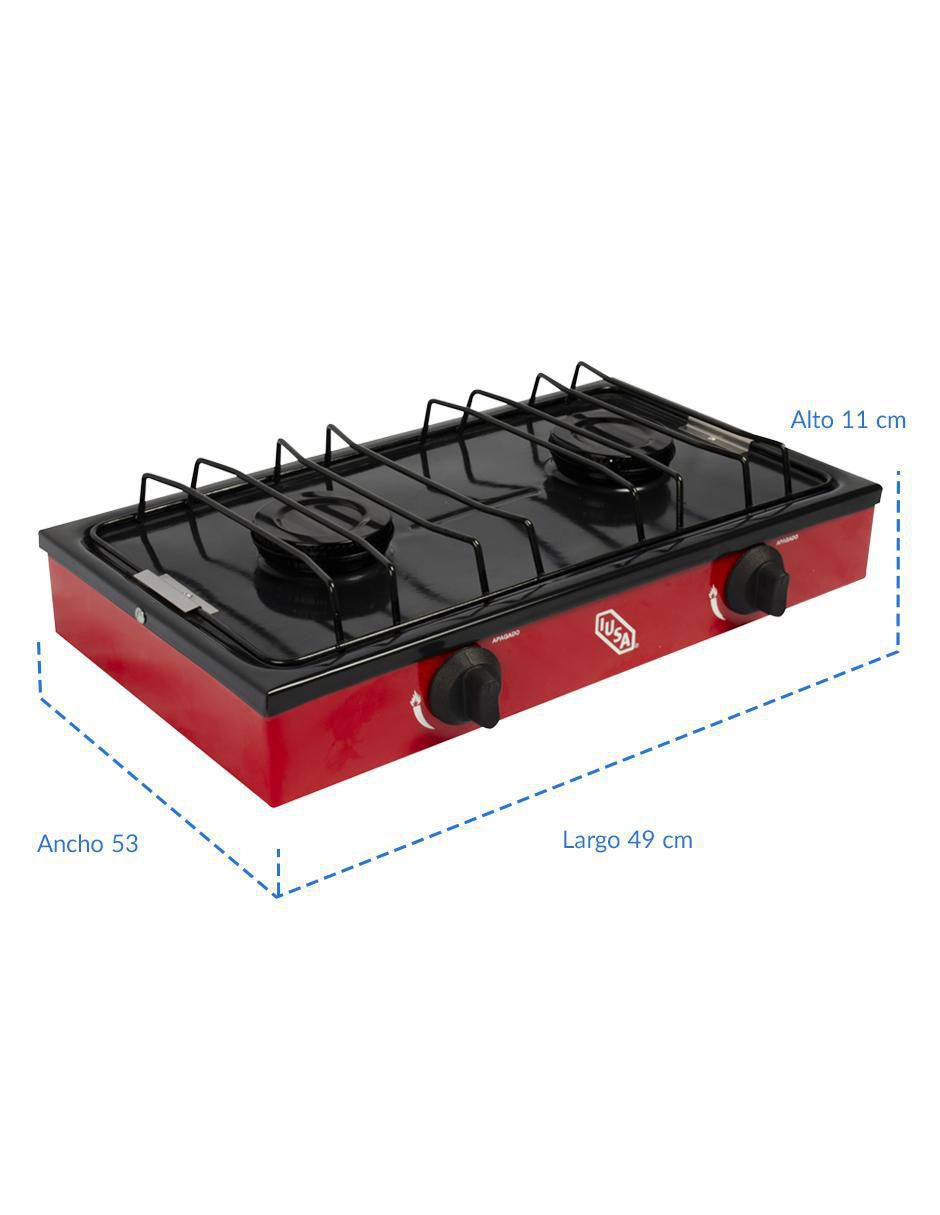 PARRILLA LP 2 QUEMADORES ROJA IU, ROJO