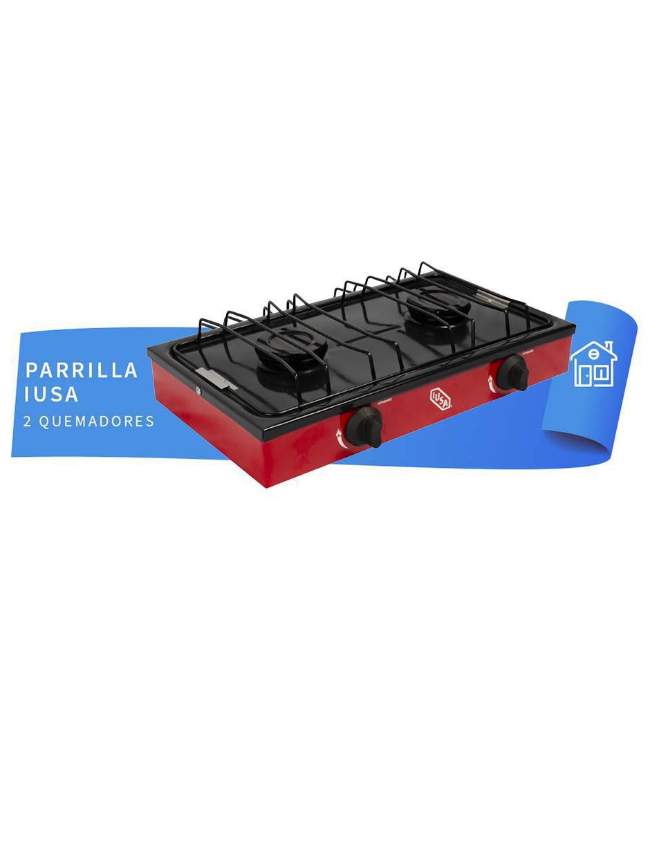 PARRILLA LP 2 QUEMADORES ROJA IU, ROJO