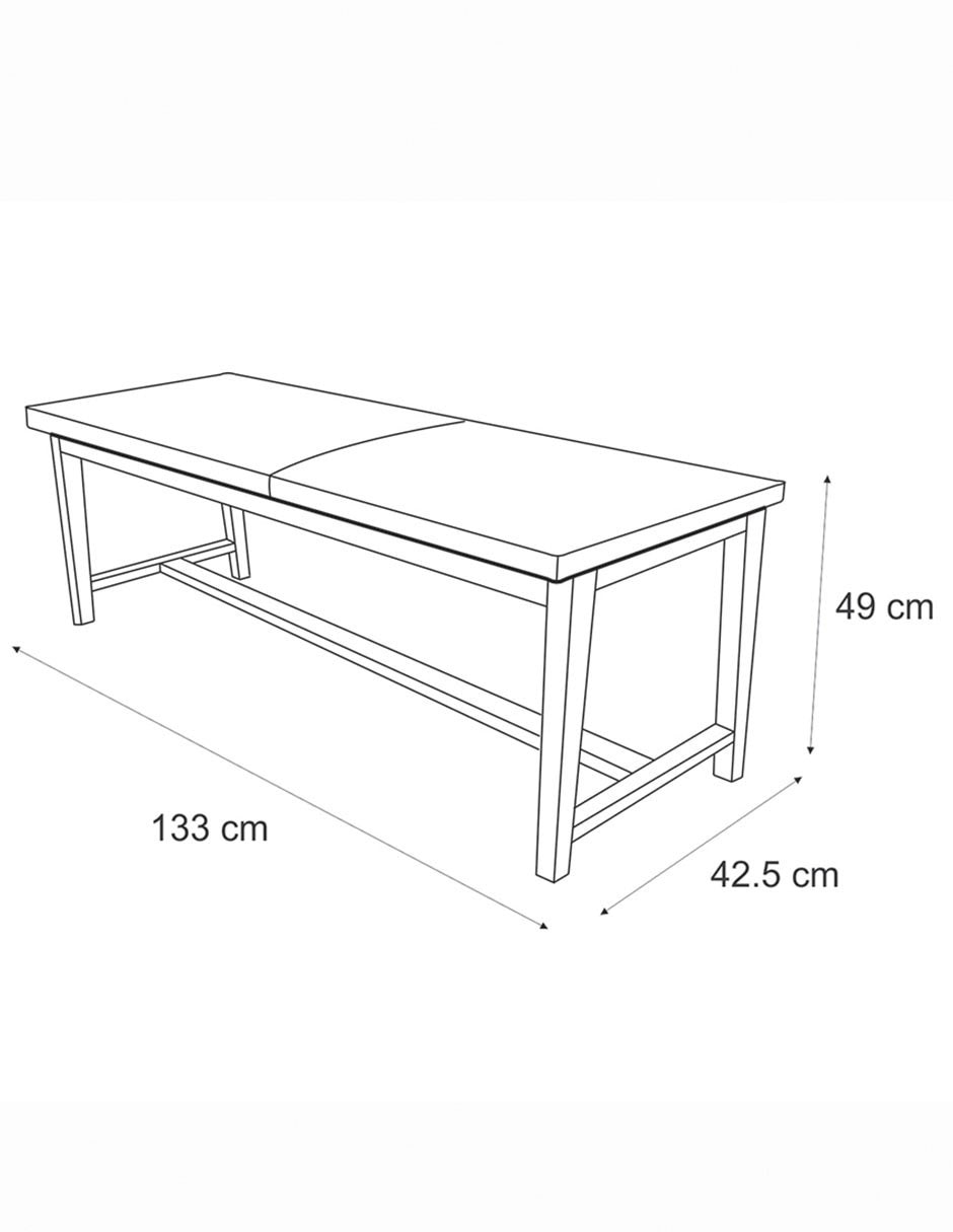 Banca de madera sólida 6
