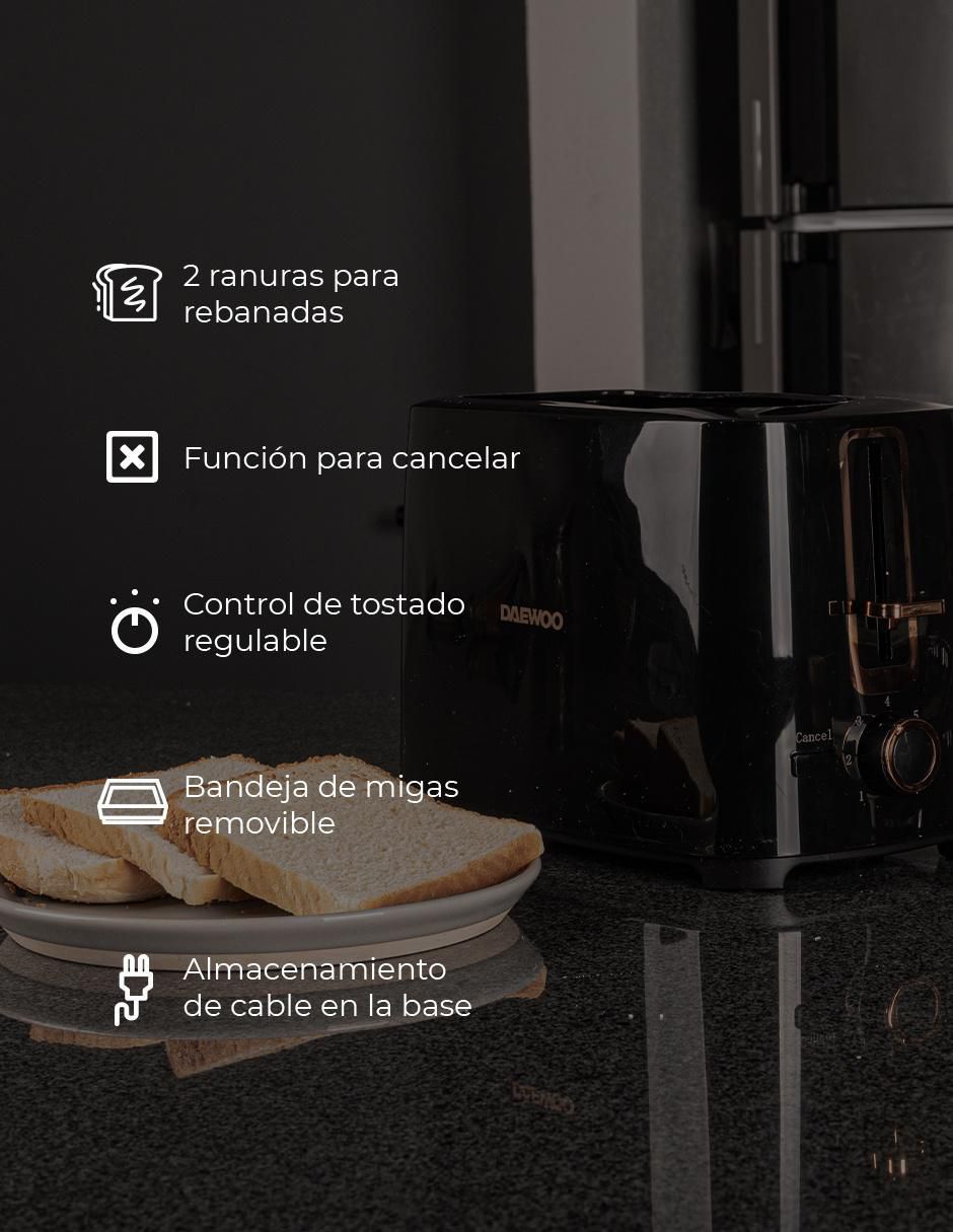 TOSTADOR DST-6564 DAEWOO, NEGRO 2
