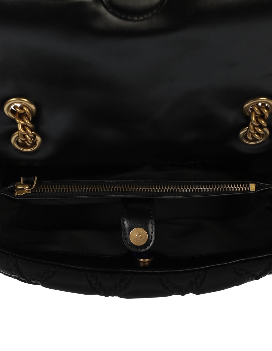Bolsa flap de piel para mujer