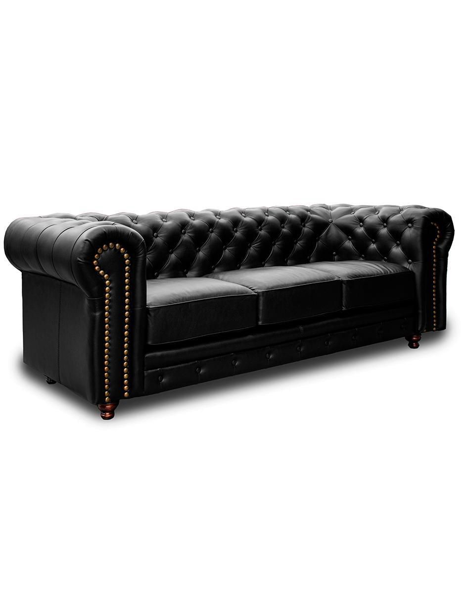 Sala 3 piezas Chesterfield de piel y vinil 5