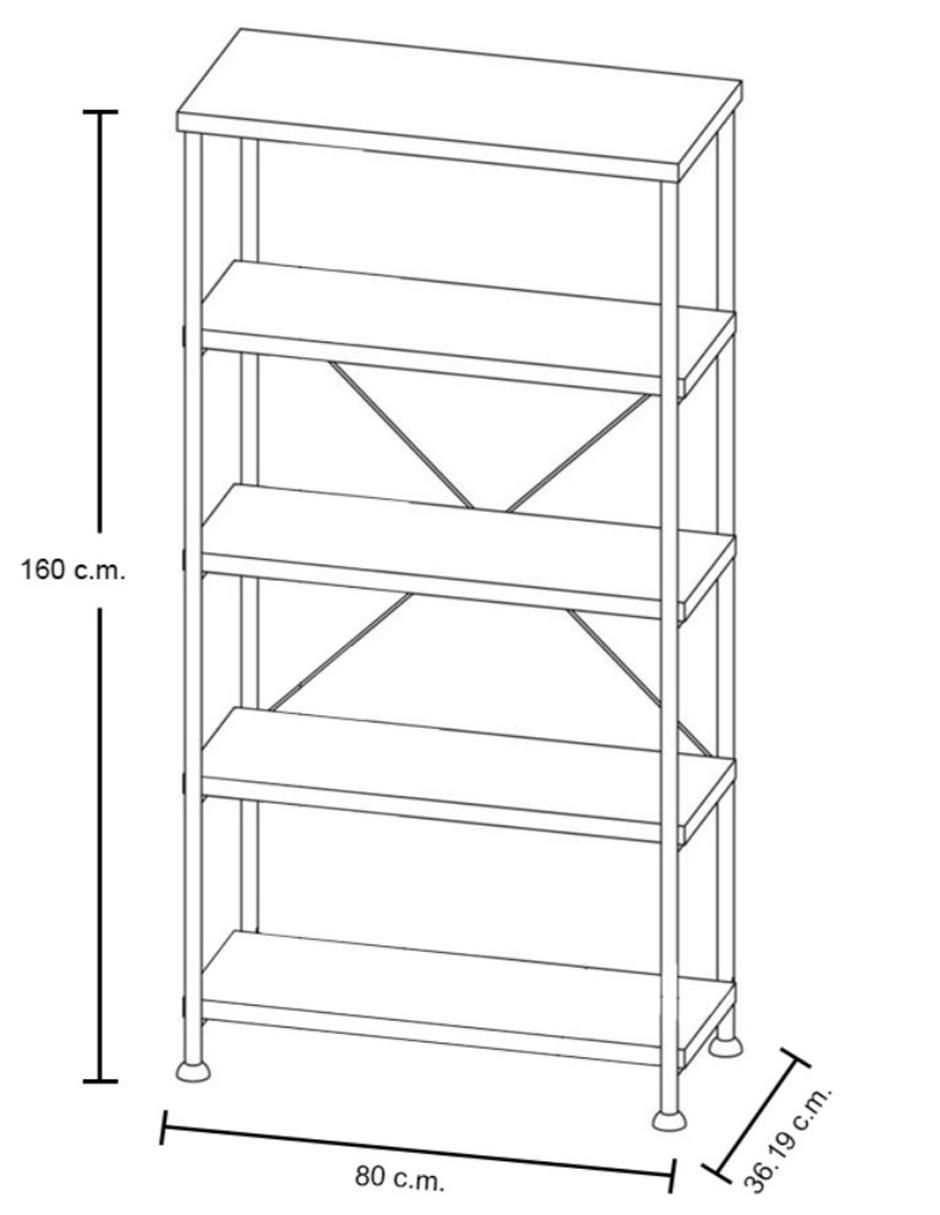 Librero armable de madera