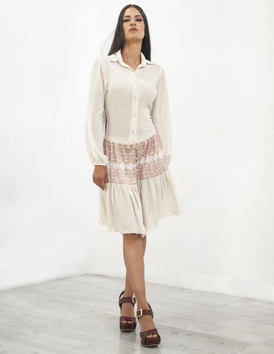 Vestido a la rodilla casual princesas mayas para mujer 2