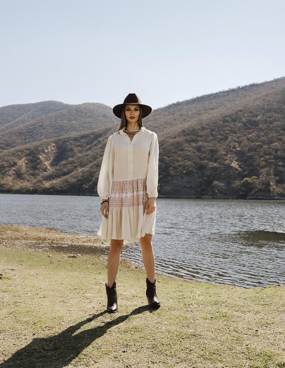 Vestido a la rodilla casual princesas mayas para mujer 6