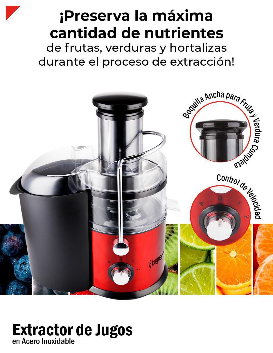 EXTRACTOR BJE02R BOGNER, 40 X 40, ROJO