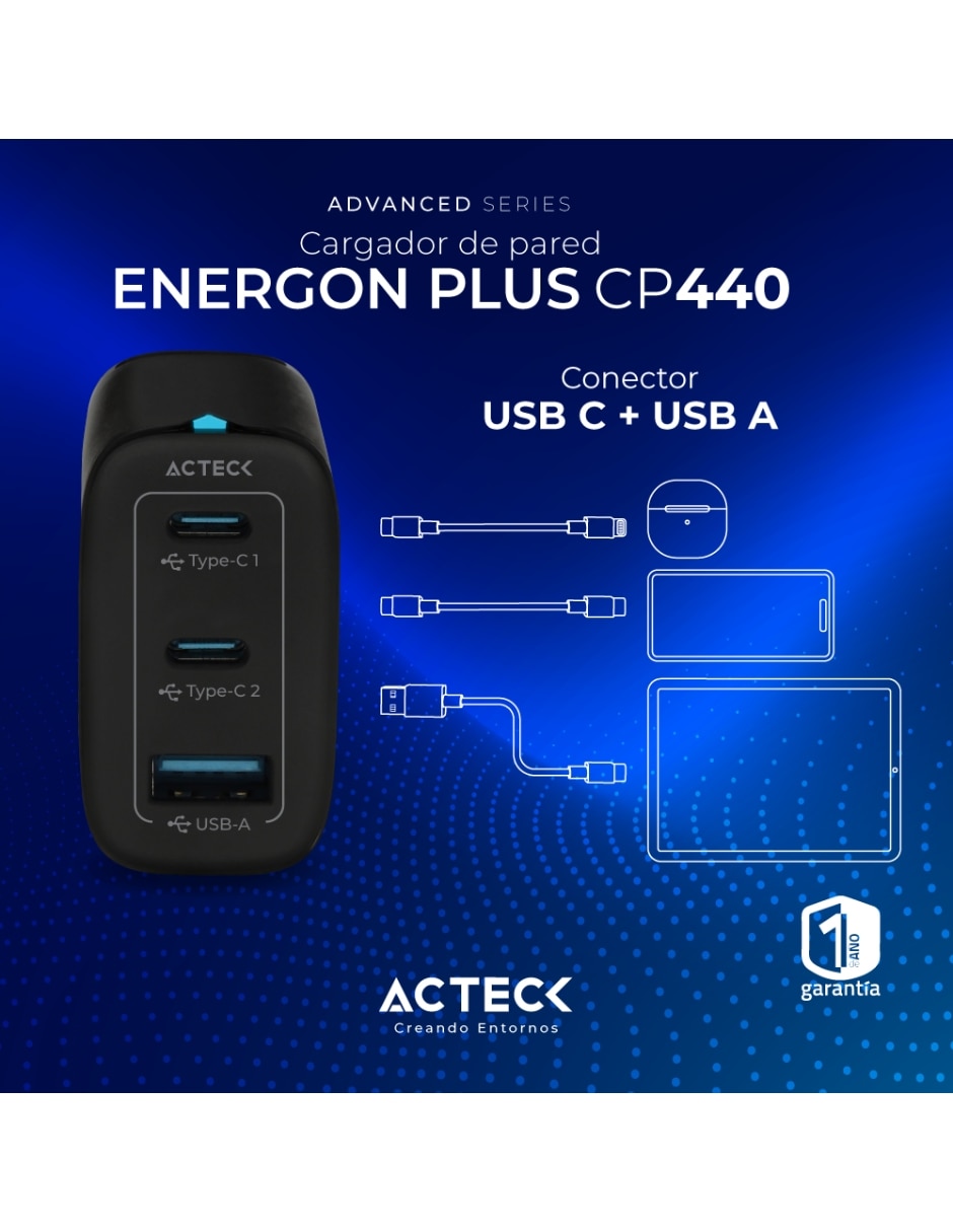 Cargador pared USB tipo A + USB tipo C 14