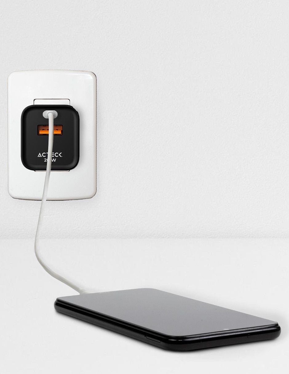 Cargador pared USB + USB tipo A + USB tipo C 8