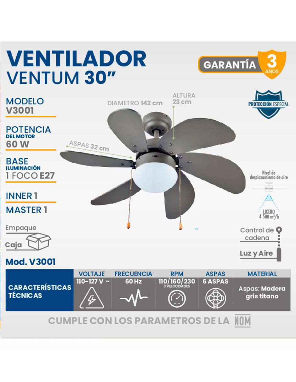 VENTILADOR DE TECHO V3001 , GRISC VENTILADOR DE TECHO V3001 , GRISC