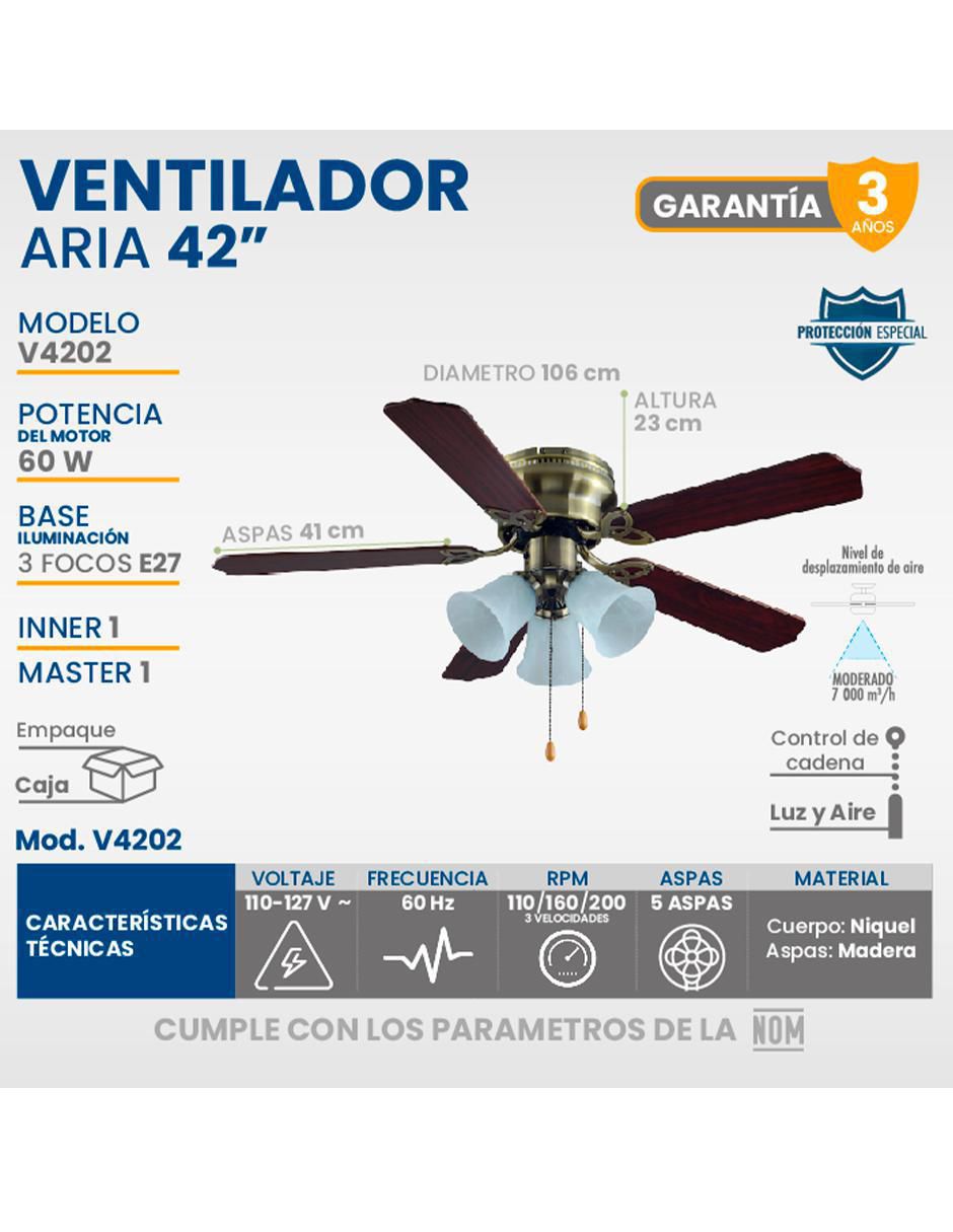 VENTILADOR DE TECHO V4202 , CAFÉC