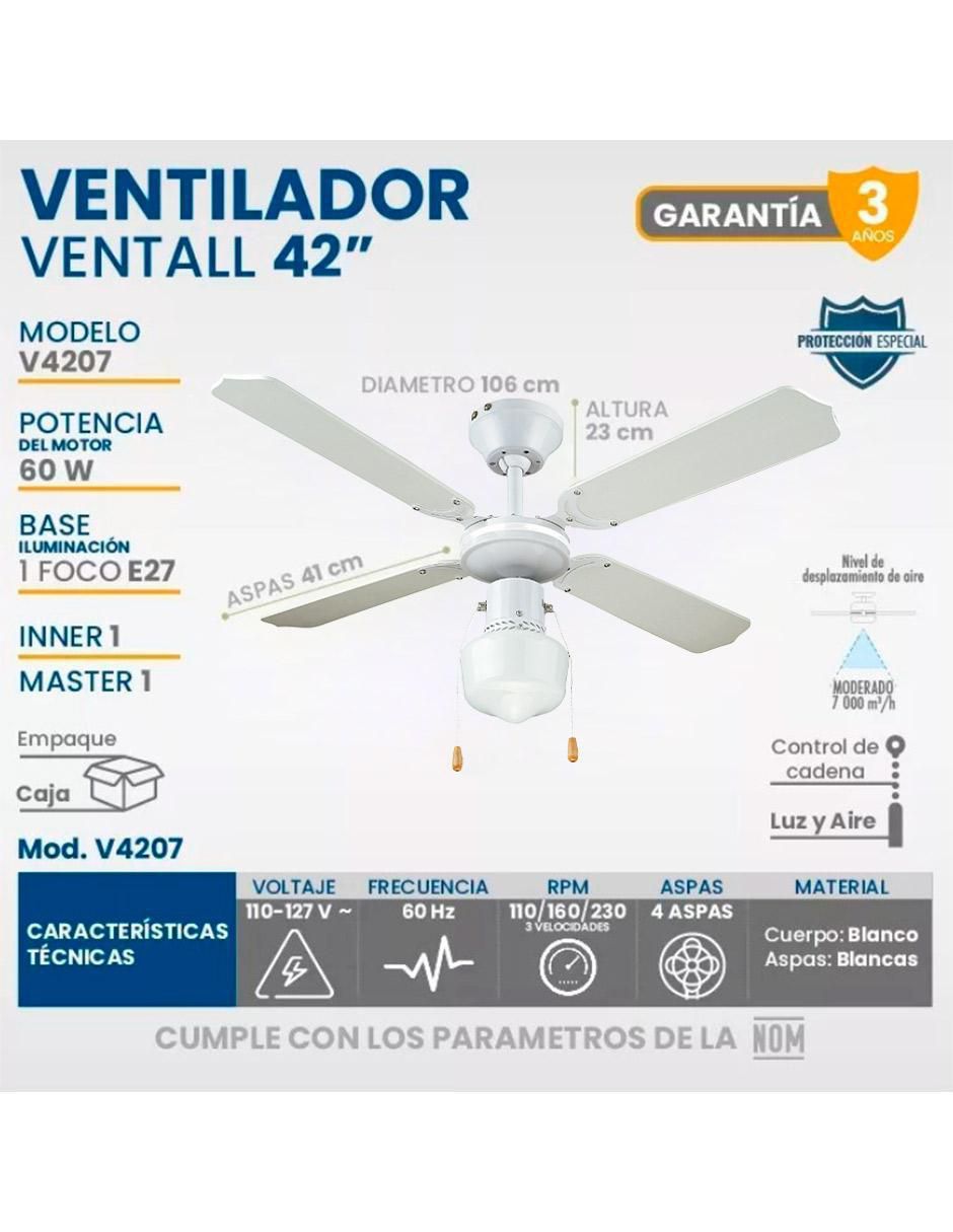 VENTILADOR DE TECHO V4207 IGOT, BLANCOC