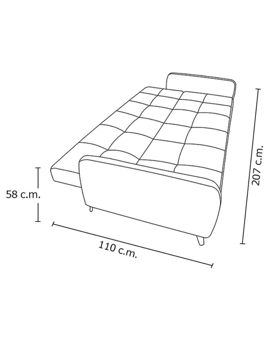 Sofá cama armable de madera 5