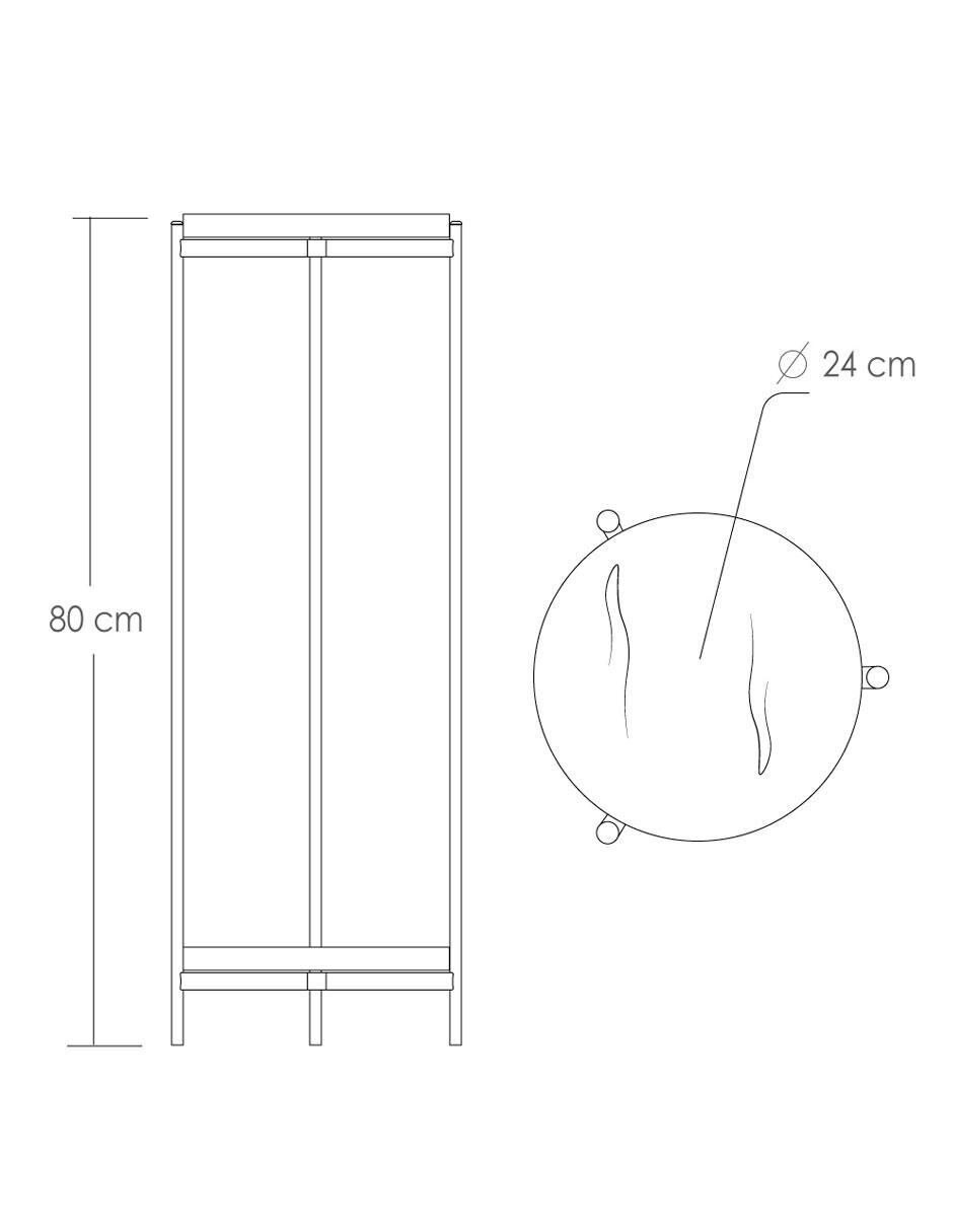 Mesa auxiliar armable nordico efecto marmol 8
