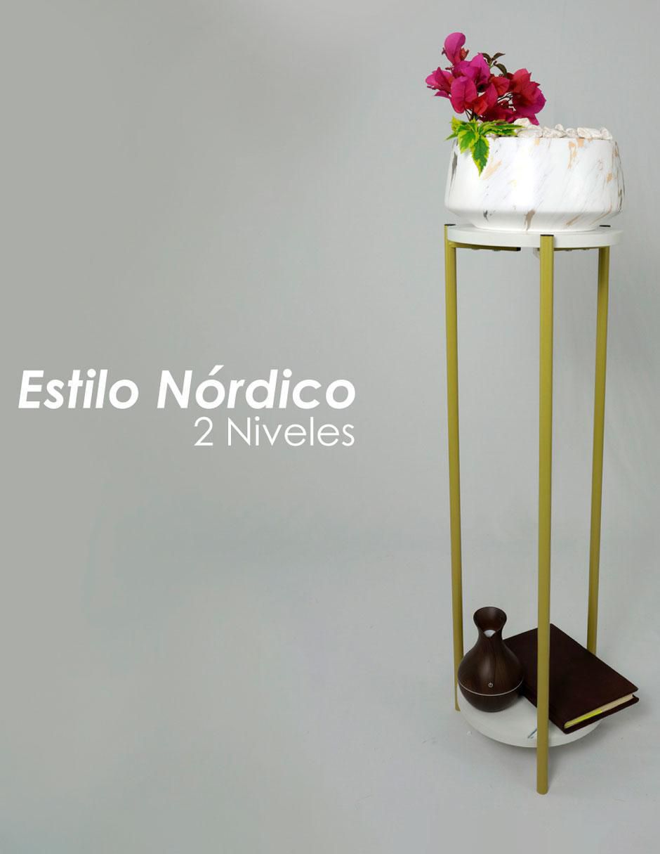 Mesa auxiliar armable nordico efecto marmol 4
