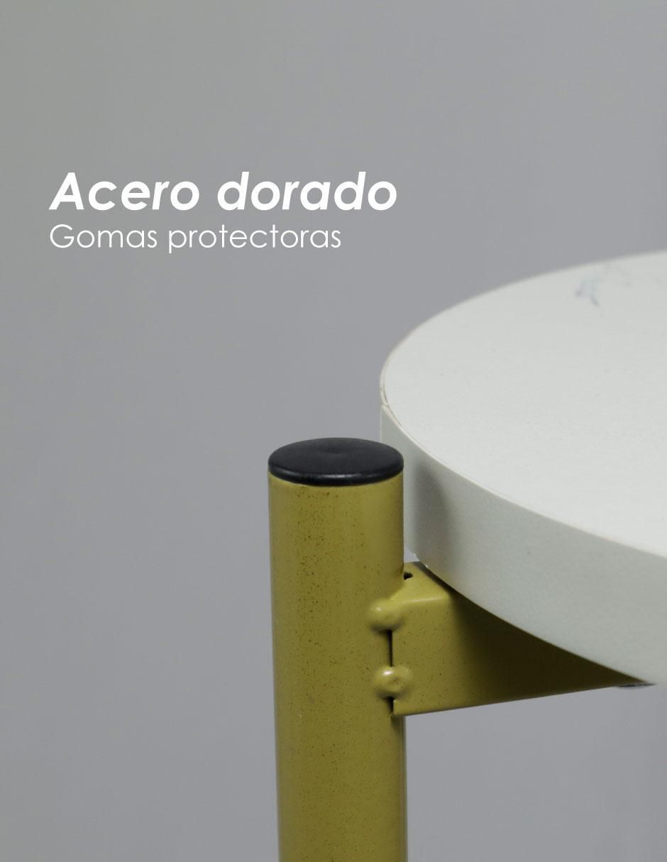 Mesa auxiliar armable nordico efecto marmol 5