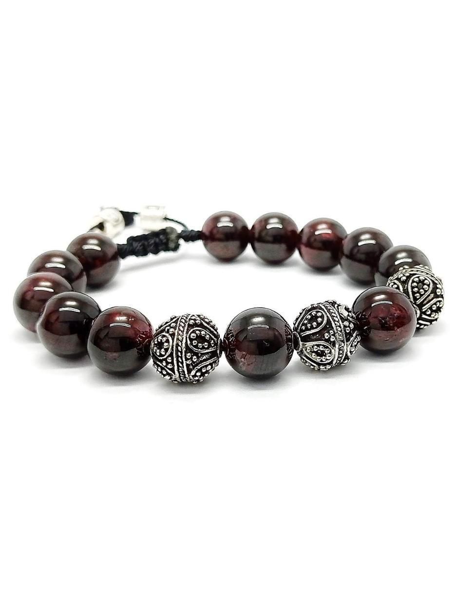 Pulsera de plata con granate Dante 2