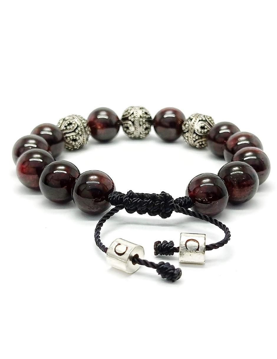 Pulsera de plata con granate Dante 4