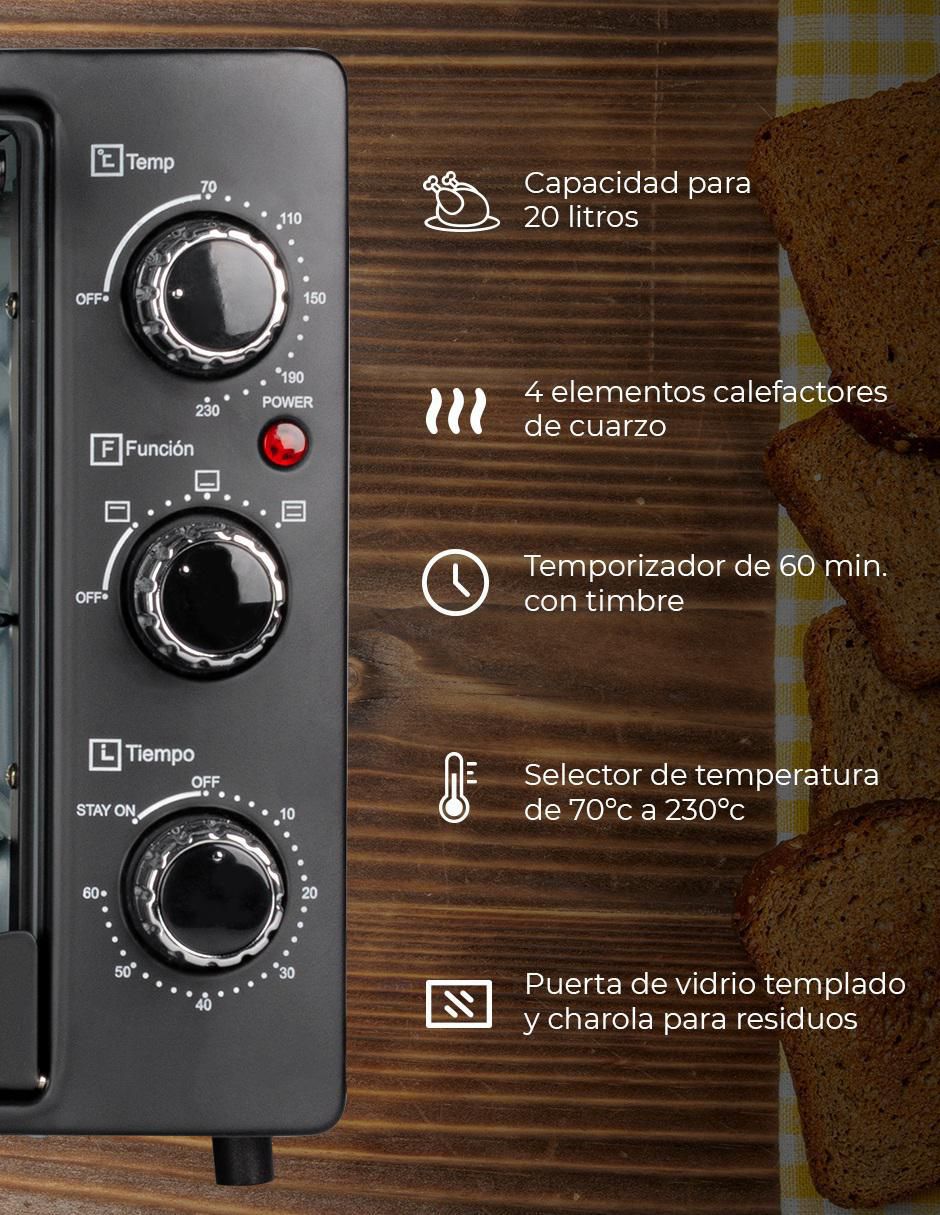 TOSTADOR DOT-1657 , NEGRO