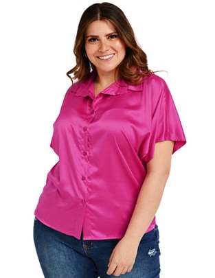 Blusa camisera manga corta para mujer 1