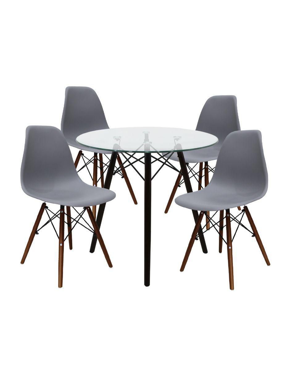 Comedor Eames para 4 personas de cristal