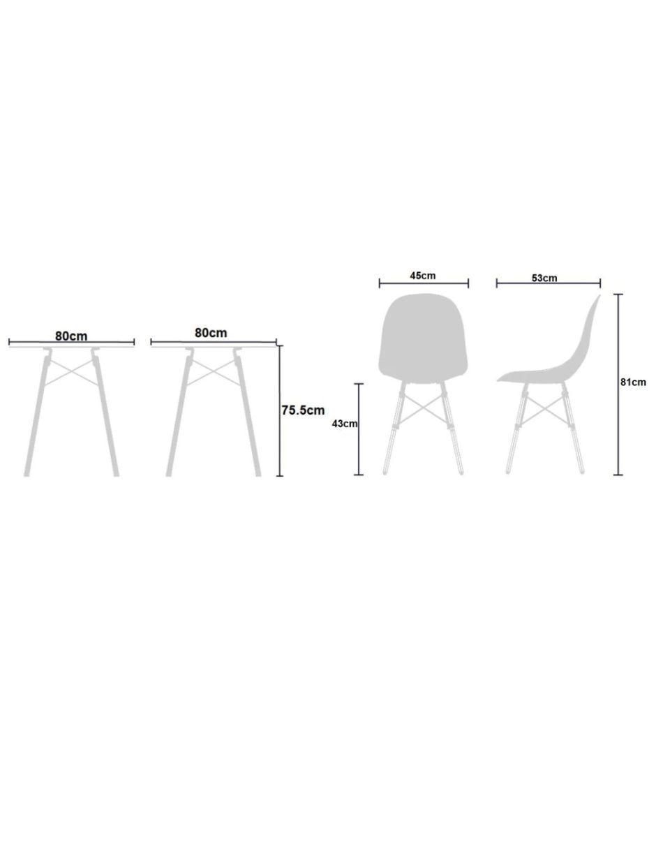 Comedor Eames para 2 personas de cristal 6