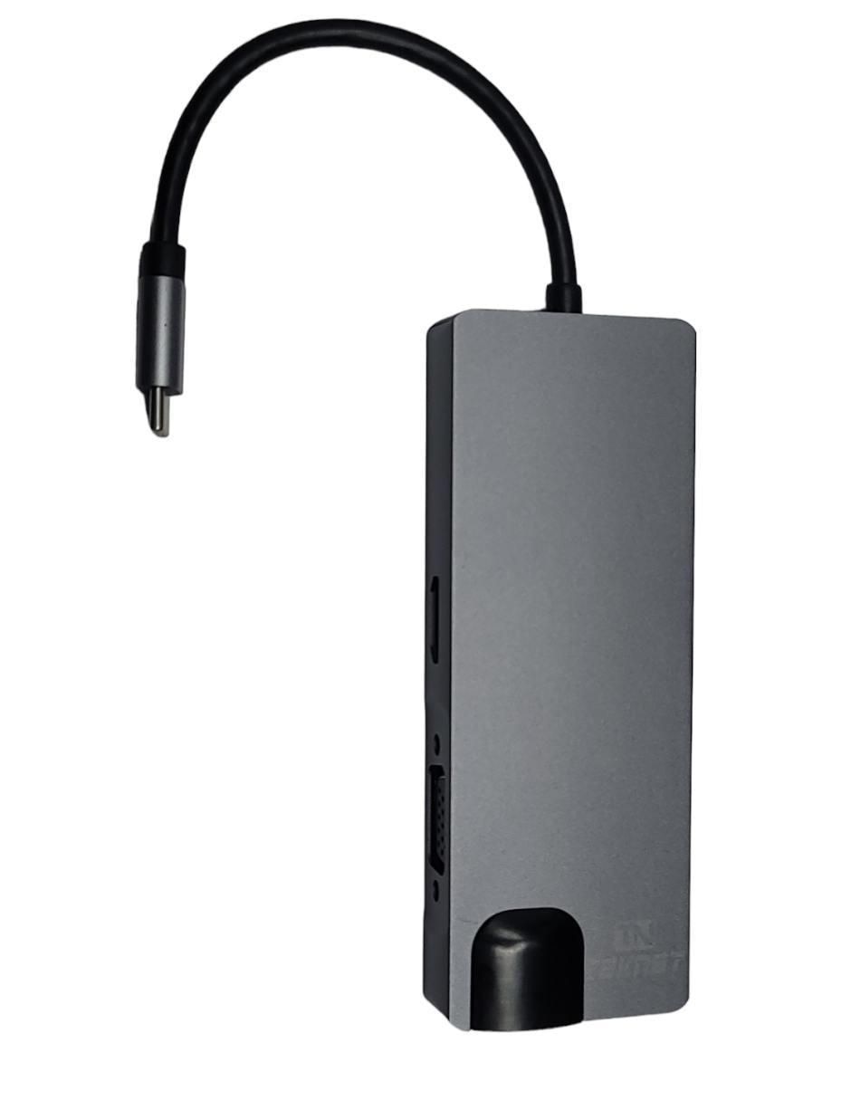Hub Teknet Ethernet+ HDMI 4K de 8 Contactos