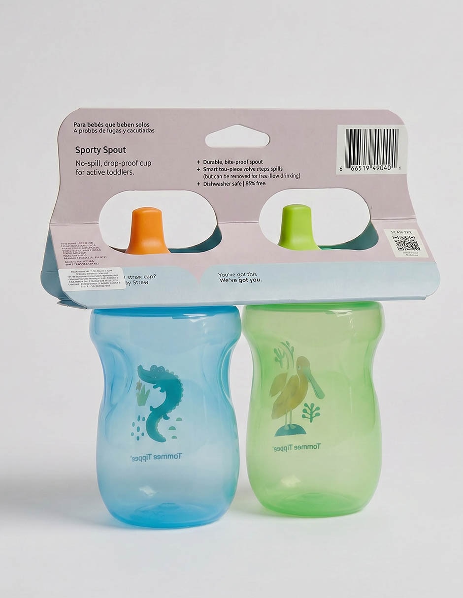 Vaso Entrenador De Plástico Con 2 Piezas